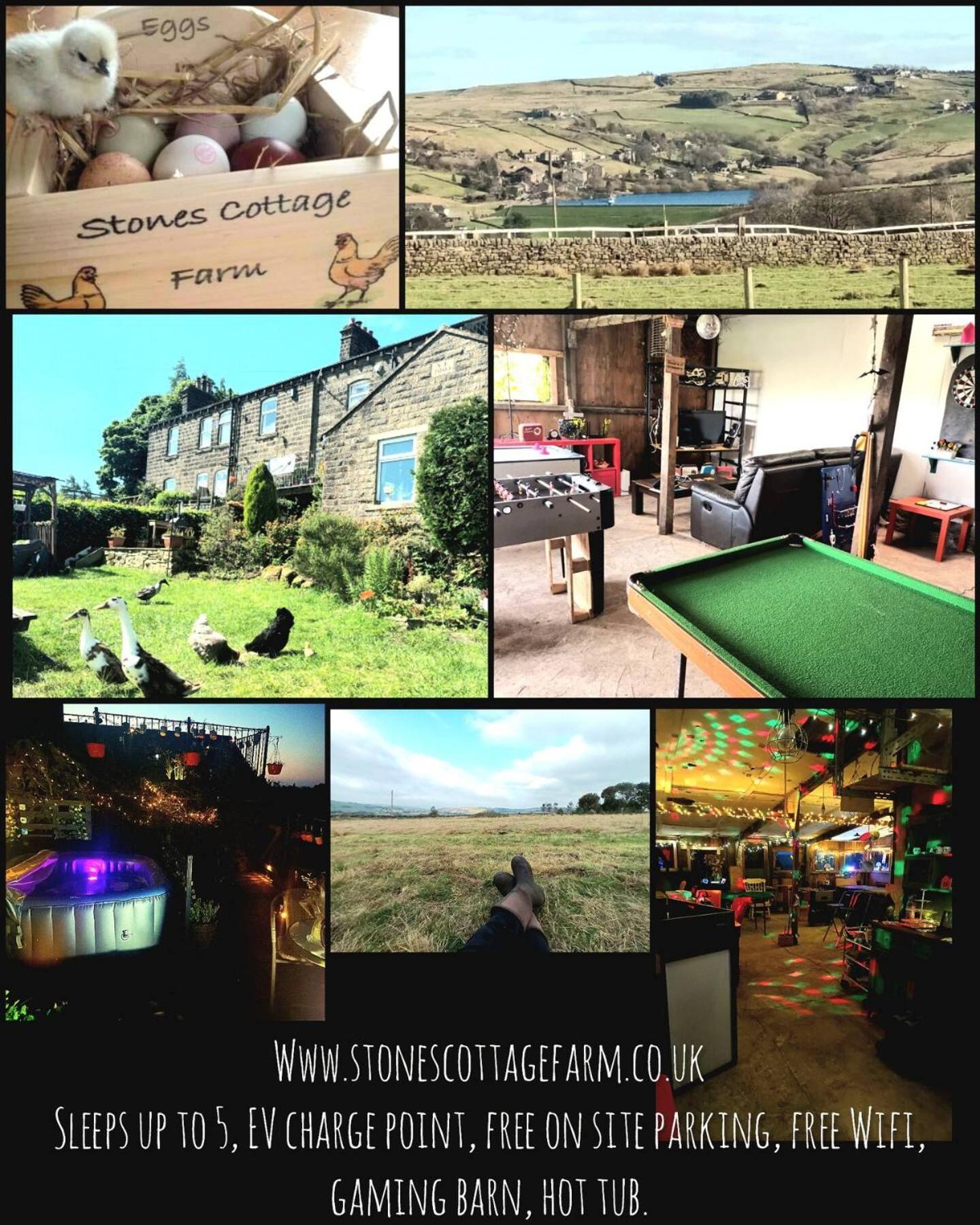 Stones Cottage Farm, Nr Haworth, Family Friendly, Work Friendly, Gaming Barn, Crafting, Free Wifi, Free Parking, Ev Point Oxenhope 外观 照片